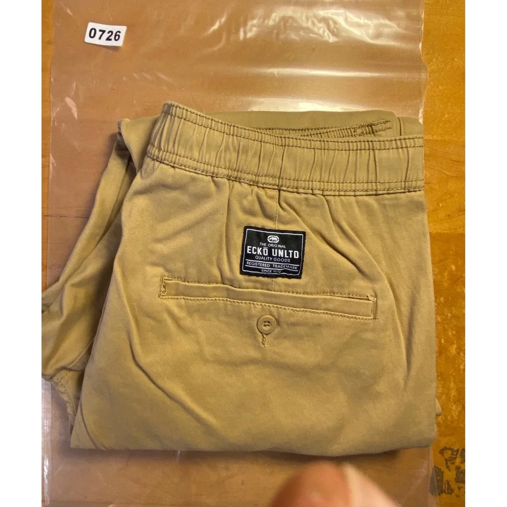 Ecko Unltd Joshua Jogger‎ Mens 38 Khaki Stretch Twill Pants EM-DK43R-6X NWT